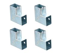 QUARKZMAN Kit De Soporte Para Gazebo De 2 Vías, Soporte De Esquina En Ángulo Recto Para Bricolaje En Madera Para Madera De 1.22" X 0.83" Para Gazebos De Jardín (Paquete De 4)