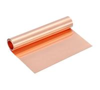 QUARKZMAN Lámina Cobre Puro En Rollo, 0.03mm 32Ga Espesor T2 Cobre Laminado 1530mm x 204mm/5Pies x 8Pulg Tira Cobre Suave Placa Metal Cobre Para Manualidades Reparación Eléctrica