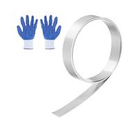 QUARKZMAN Lámina De Acero Inoxidable 304 Rollo De Foil 0.15mm X 10mm X 1m Tira Metálica Placa De Acero Inoxidable Foil Para Manualidades DIY Equipos Electrónicos De Cocina Color Plateado