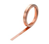 QUARKZMAN Lámina De Cobre En Rollo 2500mm X 5mm X 1mm, 0.2" X 8.2ft Calibre 38 99.9% Puro Tira De Cobre Lámina Metálica Placa Para Proyectos DIY De Electricidad (Múltiples Tamaños)