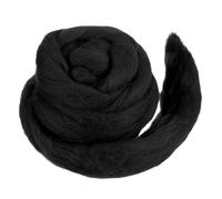 QUARKZMAN Lana Cardada Suave Para Fieltro 120g/4.23oz Pura Y Gruesa Para Agujas De Fieltro Tejer Manta Hilar Tejer Arte DIY Manualidades Negro