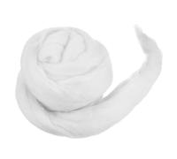 QUARKZMAN Lana Cardada Suave Para Fieltro 50g/1.76oz Pura Y Gruesa Para Agujereado Tejer Manta Hilar Tejer Arte Manualidades DIY Blanco