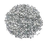 QUARKZMAN Lentejuelas Sueltas de 4mm, 3000 Piezas Plateadas con Reverso, Copa para Manualidades, Joyería y Costura