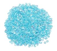QUARKZMAN Lentejuelas Sueltas de 4mm, Lentejuelas Brillantes de 3000 Piezas, Lentejuelas en Forma de Copa para Manualidades, Joyería y Costura, Color Azul Claro