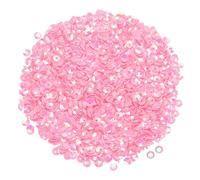 QUARKZMAN Lentejuelas Sueltas de 4mm, Lentejuelas Brillantes de 3000 Piezas, Lentejuelas en Forma de Copa para Manualidades, Joyería y Costura, Color Rosa Intenso