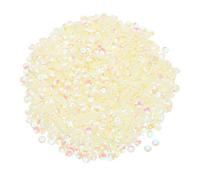 QUARKZMAN Lentejuelas Sueltas de 4mm, Lentejuelas Brillantes de 3000 Piezas, Lentejuelas en Forma de Copa para Manualidades, Costura y Fabricación de Joyas, Color Beige