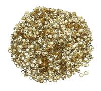 QUARKZMAN Lentejuelas Sueltas de 4mm, Plateadas con Respaldo, 3000 Piezas de Copa para Manualidades, Joyería y Costura, Oro Claro