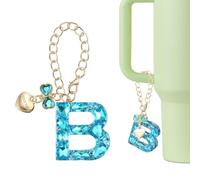 QUARKZMAN Letra Colgante Para Stanley Tumbler Cup Para Mujeres Azul