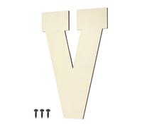 QUARKZMAN Letras Y Números De Madera De 20 cm/8 Pulgadas Recortes De Madera Grandes Sin Acabar Letras De Madera Pintables Con Autorroscantes Para Manualidades DIY Decoración De Pared Bodas C