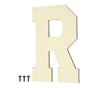 QUARKZMAN Letras Y Números De Madera De 20 cm/8 Pulgadas, Recortes De Madera Grandes Sin Acabar Para Pintar Con Autorroscantes Para Manualidades DIY Decoración De Pared Bodas