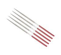 QUARKZMAN Limas de Agujas de Diamante Redondas 5uds, 2mm x 100mm Grano 150, para Metal Vaso Madera Piedra Molienda Pulido Grabado