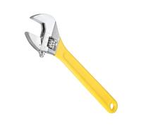 QUARKZMAN Llave Ajustable 12" Acero Al Carbono Industrial Llave De Boca Ancha Herramienta De Ajuste Reparaciones Con Escala Graduada Para Fontanería Taller Garaje Hogar Amarillo