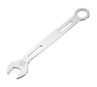 QUARKZMAN Llave Combinada 16mm Métrica Super Delgada 12 Puntos Plata | Caja Y Boca Abierta Acero Cromo Vanadio Herramienta De Extremo Doble, Para Automóvil Muebles Maquinaria Reparación DIY