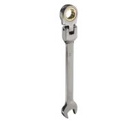 QUARKZMAN Llave Combinada De Trinquete Con Cabeza Flexible 12mm Métrica 72 Dientes Acero CR-V Niquelado Extremo Abierto Llave De Trinquete Engranaje Para Tornillos Tuerca Perno