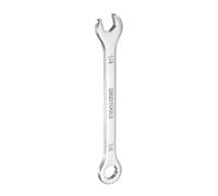 QUARKZMAN Llave Combinada Delgada 1/4" Acero Inoxidable 30Cr13 Templado Pulido Mini Llave Combinada con Extremo de Caja de 12 Puntos Desviado y Extremo Abierto Angulado a 15°