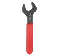 QUARKZMAN Llave De Boca Fija 19mm Métrica Ángulo De 15 Grados Offset Llave De Boca Abierta En Forma De U Cabeza Plana Pequeña Con Mango Rojo Para Reparación De Automóviles