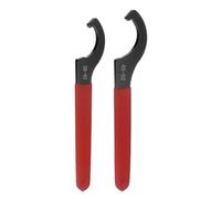 QUARKZMAN Llave de Gancho en Forma de C para Sujetar Tuerca de Mandril de Torno de 38-42mm con Mango Antideslizante Rojo