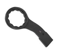 QUARKZMAN Llave De Golpe Impactante 105mm Acero 45# Con Recubrimiento En Spray Llave Plana De 6 Puntos Para Golpear Llave De Tubo Con Mango Curvo De Golpe De Cuadrado Para De Muebles Negro