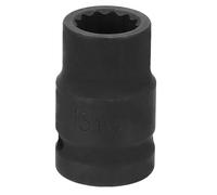 QUARKZMAN Llave de Impacto de 12 Puntos de 1/2 Pulgada 13mm Métrica Cr-V Llave de Impacto Superficial para Tuercas con Conductor para Reparación de Automóviles