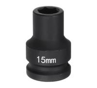 QUARKZMAN Llave de Impacto de 6 Puntos Deep 3/4" Drive 15mm Métrica 40Cr Aleación de Acero Husillo Tuerca de Eje Llave de Impacto