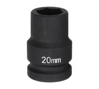 QUARKZMAN Llave de Impacto de 6 Puntos Deep 3/4" Drive 20mm Métrica 40Cr Aleación de Acero Husillo Tuerca de Eje Llave de Impacto