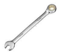 QUARKZMAN Llave de Trinquete 11/32" 12 Puntos 72 Dientes Extremo de Caja | y 11/32" Extremo Abierto, Llave Combinada, Acero Cr-V Níquel Negro Electrochapado, para Reparación de Automóviles