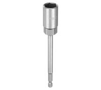 QUARKZMAN Llave de Vaso Hexagonal, 16mm Impacto Casquillo para Taladro 1/4" Vástago 150mm Extra Largo Cr-V Métrica Punta Tornillo Ajustador para Atornillador Eléctrico Mecánico Tuercas