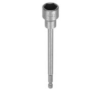 QUARKZMAN Llave de Vaso Hexagonal, 17mm Magnético Impacto Casquillo para Tuercas 1/4" Vástago 150mm Largo Cr-V Métrica Destornillador Barrena Tornillos Ajustador para Taladro Eléctrico