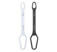 QUARKZMAN Llave de Vaso Universal Multifuncional de Doble Extremo 3-17mm, Grosor de 0.14", Longitud de 5.9", Galvanizada, Electrolizada, Autorroscante, Tono Plateado y Negro