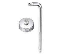 QUARKZMAN Llave Para Tapa De Filtro De Aceite 14 Dientes 74 Mm Diámetro Interno 1/2" CR-V Acero Cuadrado Con Barra Curva Tipo Copa Llave Métrica Para Extraer Filtro De Aceite Para Conexiones