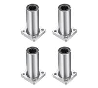 QUARKZMAN LMK12LUU Rodamientos Lineales de Bolas 12mm de Diámetro Interior 21mm de Diámetro Exterior 57mm de Longitud Extra Larga Brida Cuadrada de Acero con Jaula para Máquina CNC