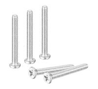 QUARKZMAN M1.4-0.3 X 12Mm 20Pcs Tornillos de Cabeza Redonda Plana de Acero Inoxidable 304 con Accionamiento Phillips Tornillos de Máquina de Hardware Sujetador para Conexión de Muebles