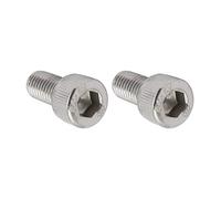 QUARKZMAN M10 Rosca 30mm Largo Zócalo Tapa Tornillo x 2uds 304 Inoxidable Acero Hexagonal Cabeza Perno para Ebanistería Muebles Fabricación Automoción, [Plata, Izquierda Mano]