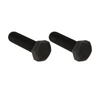 QUARKZMAN M10 Rosca 42mm Largo Zócalo Tapa Tornillo x 2uds Metal Acero Hexagonal Cabeza Perno para Gabinetes Muebles Fabricación Automoción, [Negro, Izquierda Mano]