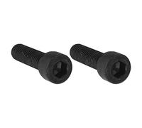 QUARKZMAN M10 Rosca 45mm Largo Zócalo Tapa Tornillo x 2uds Metal Acero Hexagonal Cabeza Perno para Gabinetes Muebles Fabricación Automoción, [Negro, Izquierda Mano]