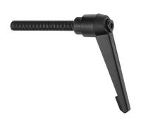 QUARKZMAN M12 X 80mm Manija de Perilla Ajustable con Rosca Macho Botón de Empuje Trinquete de Liberación Rápida Perno Giratorio de Bloqueo para Maquinaria de Torno, Negro