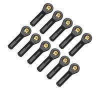 QUARKZMAN M2xL26mm Agujero Central Extremos de Varilla Kit 11 Negro | Articulación de Bola, Plástico RC, con Arandela, Barra de Dirección, Accesorios de Mejora para Coche Crawler RC