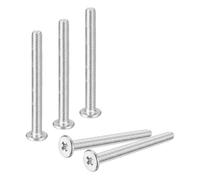 QUARKZMAN M3-0.5 X 30Mm 20Pcs Tornillos de Cabeza Redonda Plana de Acero Inoxidable 304 con Accionamiento Phillips Tornillos de Máquina de Hardware de Fijación para Conexión de Muebles