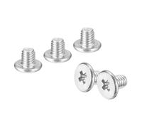 QUARKZMAN M3-0.5 X 3Mm 20Pcs Tornillos de Cabeza Plana Redonda de Acero Inoxidable 304 con Accionamiento Phillips Tornillos de Máquina para Conexión de Muebles