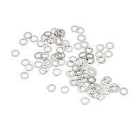 QUARKZMAN M3 304 Inoxidable Acero Planas Arandelas, 100uds 3x5x0,2mm Ultra Delgado Plano Espaciadores para Tornillo Perno, Electrónica Reparación, Automoción