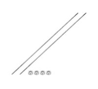 QUARKZMAN M3 x 250mm Varilla Roscada Completa, 0.5mm Paso Perno Roscado de Tornillo de Acero Inoxidable con 4pcs Tuercas Hexagonales Barra de Rosca a la Derecha para Industrial, 2pcs