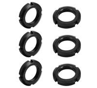 QUARKZMAN M33x1,5mm - 6uds Retención Cuatro-Ranuras Ranurada Redondo Tuerca - Carbono Acero Redondo Bloqueo Tuerca para Varios Rodamientos, Industrial Campo, Negro