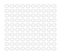 QUARKZMAN M4 Plástico Redondo Plano Arandela Junta x 100uds Nylon Arandela Redondo Plano Arandela Junta Sello Anillo para Vidrio Puerta Manija, Transparente