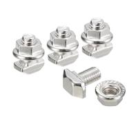 QUARKZMAN M5*10 Conjunto de Tornillos de Cabeza de Martillo, 20pcs Perno de Caída en Ranura en T Deslizantes T-Nut con 20pcs Tuercas Hexagonales de Brida para Serie 20 Aluminio Perfil