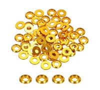 QUARKZMAN M5 Arandelas Cónicas Avellanadas Agujero de 5mm/0.2" Arandelas de Cabeza Cónica de Aluminio para Tornillos RC/FPV/PC/Drone/Accesorios Mecánicos Piezas 60Uds Dorado