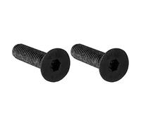 QUARKZMAN M5 Rosca 20mm Largo Zócalo Tapa Tornillo x 2uds Metal Acero Hexagonal Cabeza Perno para Gabinetes Muebles Fabricación Automoción, [Negro, Izquierda Mano]