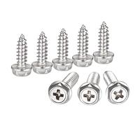 QUARKZMAN M5 x 16mm Tornillos Autorroscantes Hexagonales Phillips, Tornillos de Chapa de Acero Inoxidable 304 con Brida Hexagonal Tornillos de Cabeza Redonda Hexagonal, 20 Piezas