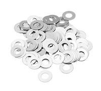 QUARKZMAN M6 304 Inoxidable Acero Planas Arandelas, 100uds 6x12x0,1mm Ultra Delgado Plano Espaciadores para Tornillo Perno, Electrónica Reparación, Automoción
