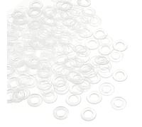 QUARKZMAN M6 Plástico Redondo Plana Arandela Junta x 200uds Nylon Arandela Redondo Plana Arandela Junta Sello Anillo para Vidrio Puerta Manija, Transparente