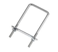 QUARKZMAN M6x50x150mm Cuadrado U Perno x 1 Juego Carbono Acero U Perno para Eje y Remolque Hoja y Tubo, [Plateado Tono]